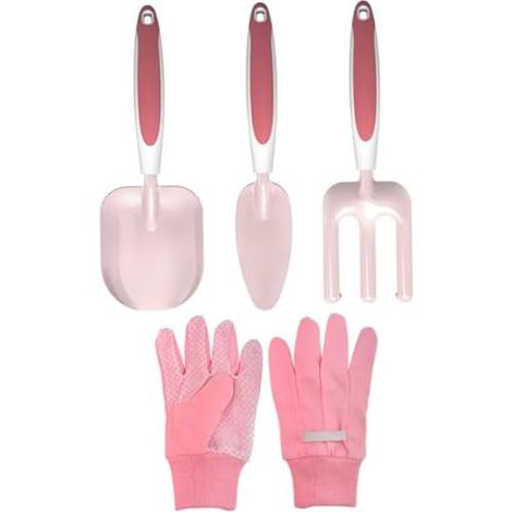 CSPARKV 2 Sets 8Pcs Kids Gardening Set, Toddler Gardening Set Include Gloves, Shovel, Rake, Kids Gardening Tools, Small Garden Set (1/5)