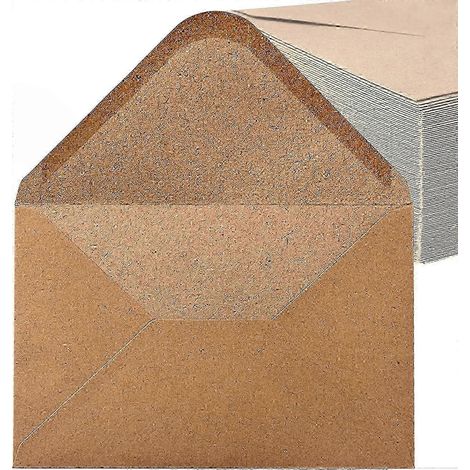 Kraftpapier-Umschläge C6, 100 Stück, ohne Fenster, 162 x 114 mm, selbstklebend (1/5)