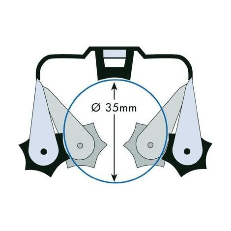 Organizador de herramientas prax 40 145 acero 6 piezas 35 mm