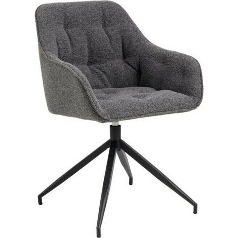 Silla Norsica 763, Gris, 82x57x55cm, Tapiz, Metálico