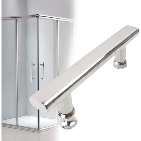 Maniglie o pomelli per porte doccia Ulisem in acciaio inox cromato, 145 mm (1/4)