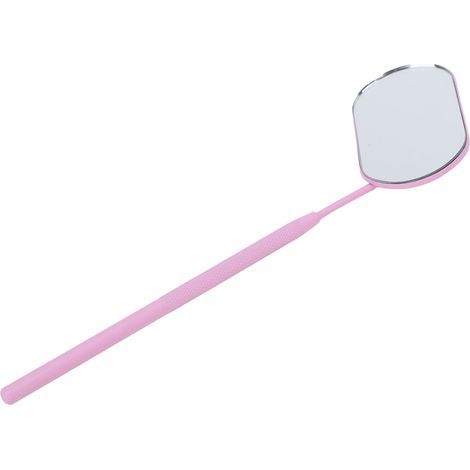 Miroir dentaire rose en acier inoxydable pour inspection et pose d'extensions de cils (1/5)