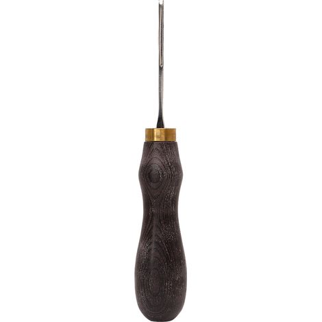 Liseret de cuir professionnel portable, couteau à biseauter DIY, outil de parage pour cuir, manche en bois d'ébène, 3 lames 1,3 mm (1/5)