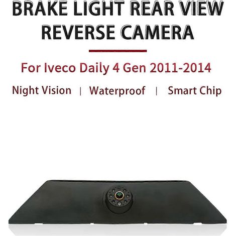 Caméra de recul AHD 1080P avec feu stop intégré pour IVECO - Noir (1/5)