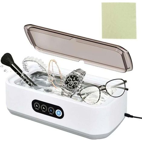 TIVCROXS - Nettoyeur Ultrasons, 49kHz Machine de Nettoyeur à Ultrasons Lunettes, 650ML Ultrason Bijoux Nettoyeur Bac, Nettoyeur Ultrasonique Ultrasonic Cleaner pour Bijoux Bague Lunettes Dentiers Nett (1/4)