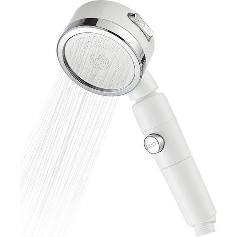 Shower Head,Tianher 360 Degree Rotating Head 3 Modes High Pressure Spa One Button Water Control Hand Held Shower Head Can Be Used As A Spray Gun (1/4)