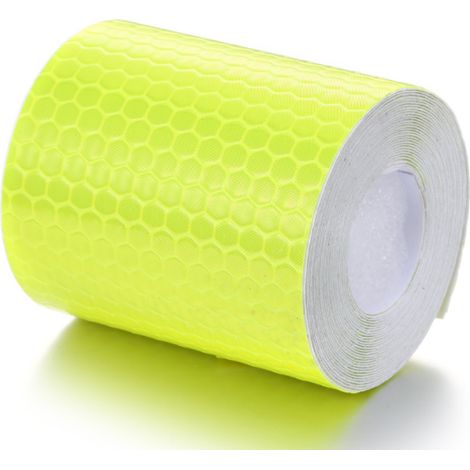 BEBUSINGOTO m x 50 mm Reflektorband, wasserdicht, Reflektor-Warnaufkleber, hochintensives, selbstklebendes Sicherheitsband (gelb)