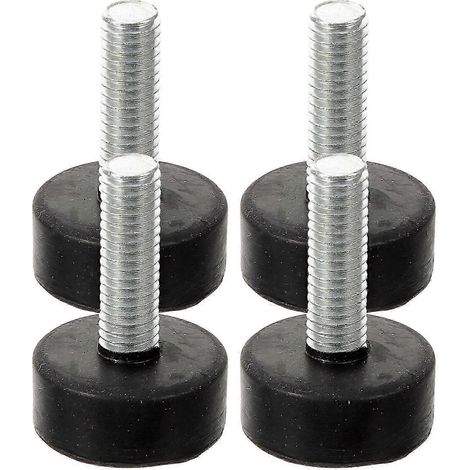 Pieds en caoutchouc robustes avec vis M8, antidérapants, hauteur réglable, lot de 4 - Protègent les sols pour les meubles et les équipements (1/3)