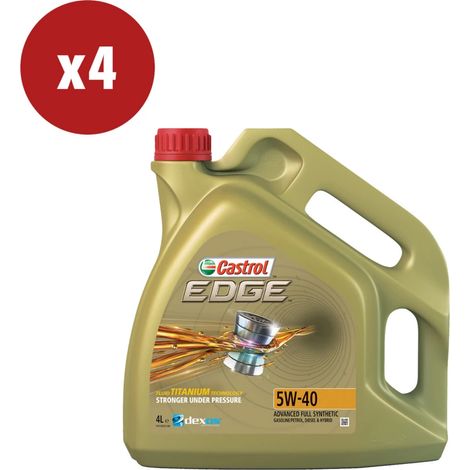 4 pezzi olio lubrificante per motore auto edge 5w40 titanium fst 4l