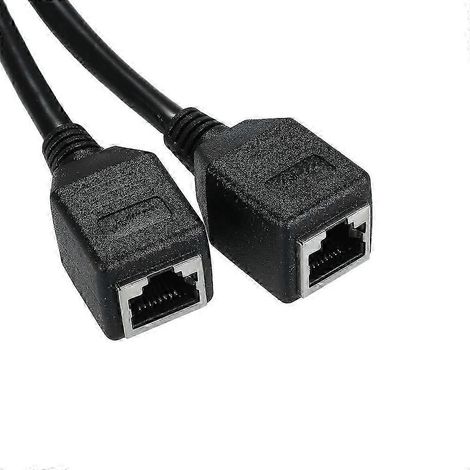 Adaptateur répartiteur Ethernet LAN, connecteur RJ45 mâle vers 2 ports femelles