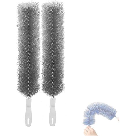 Aimant à poussière flexible à 90° pour plafonds et ventilateurs tête microfibre réutilisable lot de 2 - gris (1/5)