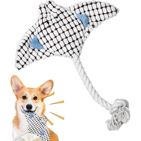 Jouets Couineurs pour Chiens  Jouet D'Activité Crépitant Animaux Marins  Jouets en Corde pour Chien - pour Maison, Jardin, Intérieur, Extérieur, Jeu, Éducation, Famille et