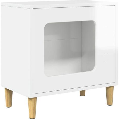 Casa per Gatti Bianco Lucido 51 x 30 x 52 cm Legno multistrato vidaXL