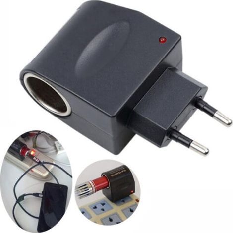 Convertisseur allume-cigare 230 V vers 12 V, prise allume-cigare avec fiche – convertisseur de tension (la puissance du produit connecté ne doit pas dépasser 6 W), adaptateur allume-cigare (1/5)