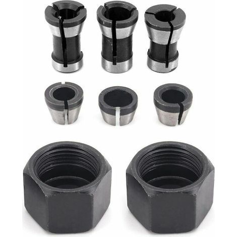 Cabezal portabrocas, portabrocas para taladro, adaptador convertidor de 6 mm, 6,35 mm y 8 mm, 6 piezas (1/5)