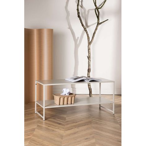 Staal table basse , table d'appoint beige.