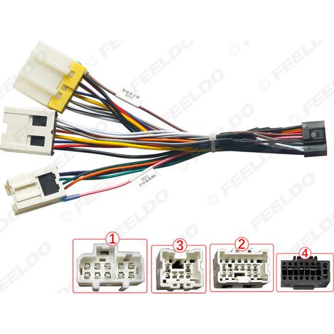 Compatible avec le câble de conversion Nissan Paladin 2004-2013 pour appareils de navigation Android grand écran, câble d'alimentation 16 broches. (1/5)