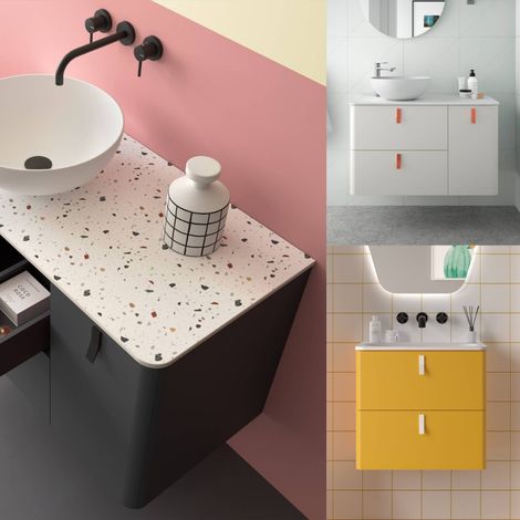 Meuble bain suspendu ICON 18 couleurs 4 dimensions (1/5)