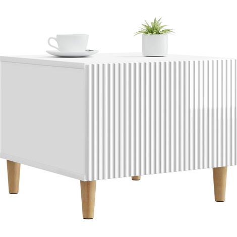 Maison Exclusive - Couchtisch Hochglanz Weiß 49 x 50 x 40 cm Holz