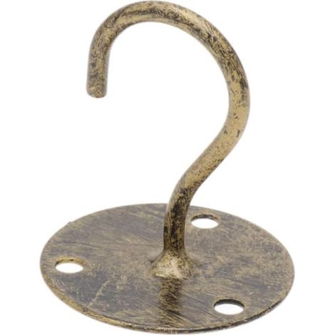 2 crochets plafond - bronze - pour suspension et décoration (1/5)