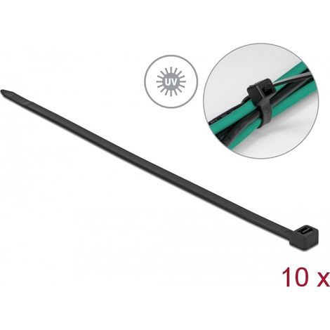 Delock - Kabelbinder - UV-resistant - 61cm - Schwarz (Packung mit 10) (19562)