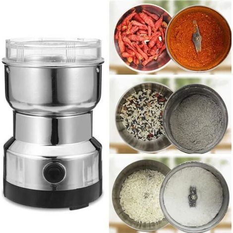 Moulin à café électrique, moulin à graines de lin, à noix, à poivre et à épices, mixeur en acier inoxydable