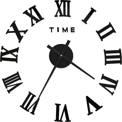Horloge murale,Pendule murale 3D Design moderne Noir 100 cm XXL CFW168105 (1/5)