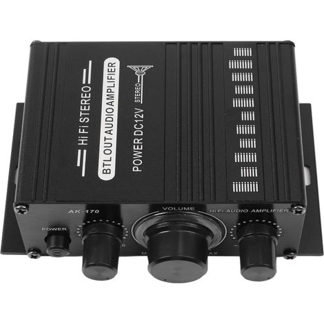 Amplificateur Audio Voiture 2 Canaux Bluetooth USB SD AUX Mini Stéréo 12V (1/5)