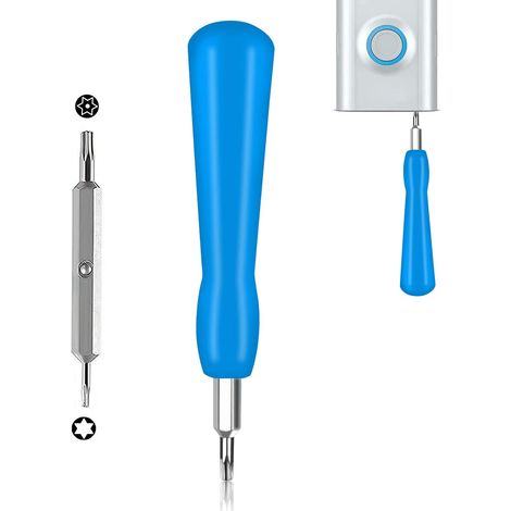 Tournevis Torx - Embout Double T6 T15 En Acier Allié - Pour Remplacement De Batterie De Sonnette Vidéo - Lot De 1 (1/5)