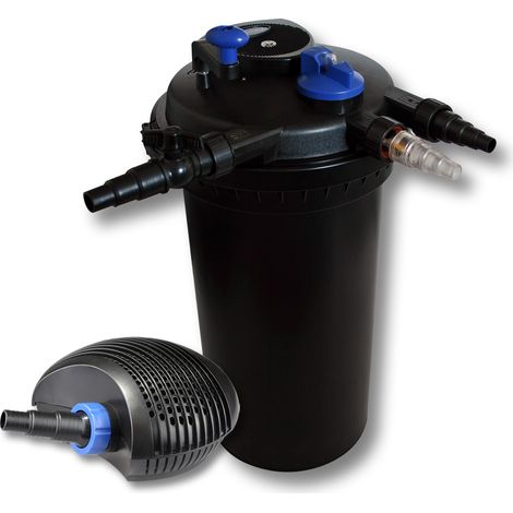 SunSun Komplettset: CPF-15000 Teichdruckfilter bis 30000 L mit 18 Watt UV-C Teichklärer, CTF-6000 SuperECO Teichpumpe 6000l/h 40W