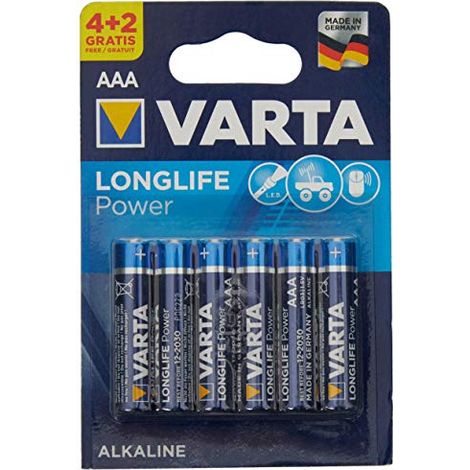 6 LR03 AAA VARTA Batterie alcaline AAA VARTA (1/2)
