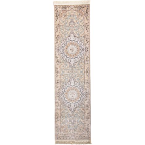 Tapis persan Benafscha  - 200x100cm, Rectangular - 100% Acrylique - Tissé - Marron clair