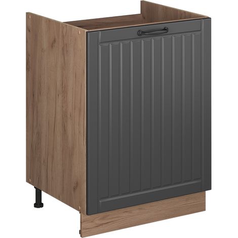 Mobile lavello cucina Fame-Line, Grigio scuro/Rovere dorato, 60 cm, Vicco (1/5)