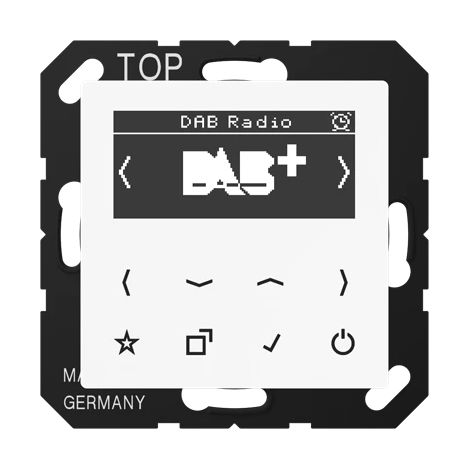 Jung Radio inteligente DAB+, serie AS/A, blanco alpino DAB A WW
