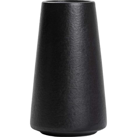 Vaso nero - Vaso nero opaco, Vasi neri, Vaso in ceramica da 15 cm, Vasi boho per erba della pampa, Decorazione vaso fiori nero, Decorazione tavolo nera (1/5)