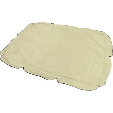 Wasserdichte Schutzhülle für Gartenschaukel aus silberfarbenem Oxford-Gewebe, beige, Sonnen- und Regenschutz für Hänge-Gartenschaukel. (1/5)