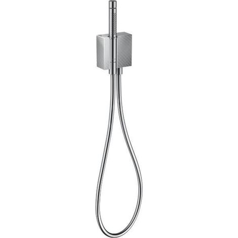 Raccord de tuyau HG avec support de douche Axor Edge chromé avec douchette à main à barre (1/3)