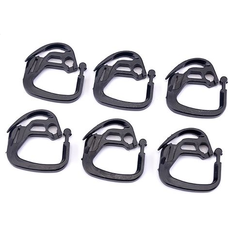 Ganchos de montaje para malla de sombreo – clips de plástico para colgar – 100 unidades para tela de sombreo e invernaderos – PE – 3,5 x 3,2 cm (1/5)