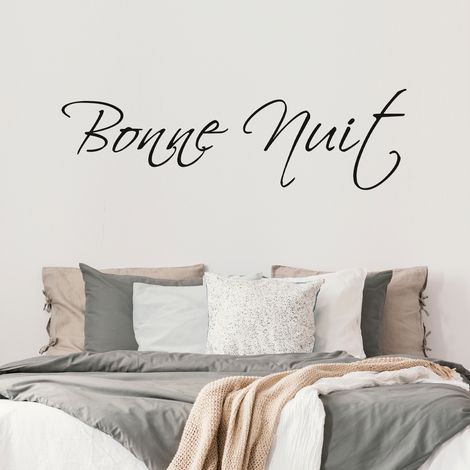 Sticker Mural - Bonne Nuit - 67x230 cm - Noir (1/3)