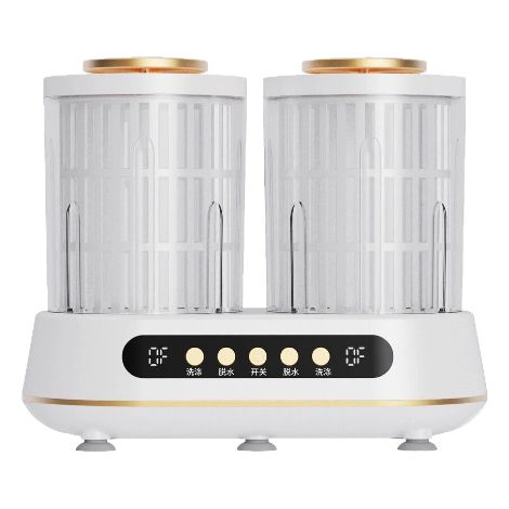 Machine à Laver Portable 22L 2 rouleaux - Mini Lave-Linge Compact pour Sous-Vêtements, Voyage & Domicile - Nettoyage Profond, Silencieux et Économique - Idéal Hôtel, Camping, Étudiant（Blanc） (1/5)