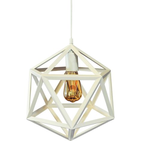 Lampada a sospensione Denmark bianca E27 Ø35 Polux (1/5)