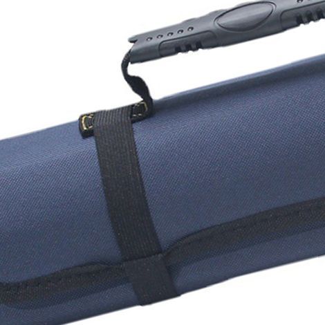 Sac à outils enroulable en tissu Oxford, multi-poches, poignée épaisse, fermeture éclair pour électricien, bleu (1/5)