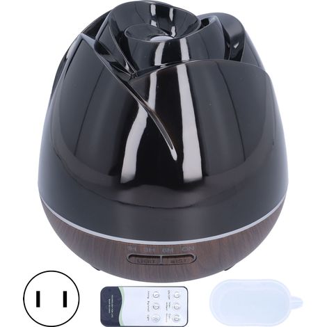 Diffuseur d'air à grain bois 400ml avec télécommande, lampe nocturne, aromathérapie, prise US 100-240V (1/5)
