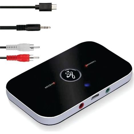 Adaptateur Bluetooth Récepteur, Émetteur 5.0 Transmetteur 2 en 1 avec Sortie 3,5mm Adaptateur/Convertisseur Bluetooth Audio RCA (1/5)