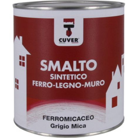 6PZ SMALTO CENTURY MICACEO GRIGIO MICA ANTICHIZZANTE LT 0,750