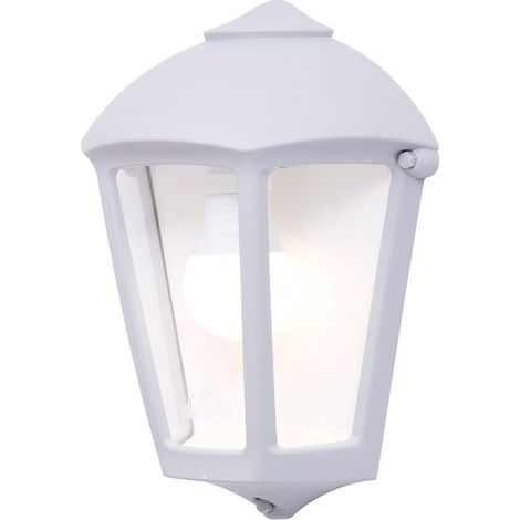Farol de pared fabio, transparente, e27, blanco, 215 x 120 x 290 mm