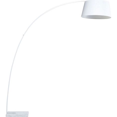 Lampada da terra in metallo bianco 234 cm paralume Benue