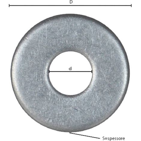 RONDELLA GREMBIALINA INOX A2 M 17- 3,0 x 50 x 17 mm