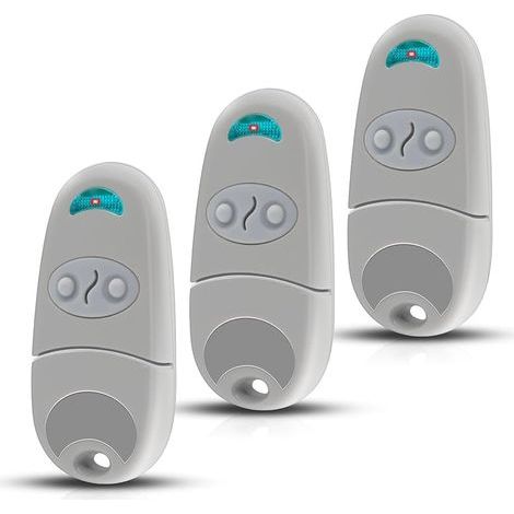 Télécommande de Portail 433,92 MHz – Compatible avec T0P432NA – 2 Canaux, 1 Télécommande + 1 Paire de Piles Bouton – Pour Portes de Garage & Portails Automatisés (3 Pack) (1/5)