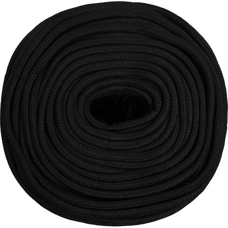 vidaXL Cuerda multiusos 8 mm 500 m Negro Poliéster 800 kg Carga máx. (1/2)